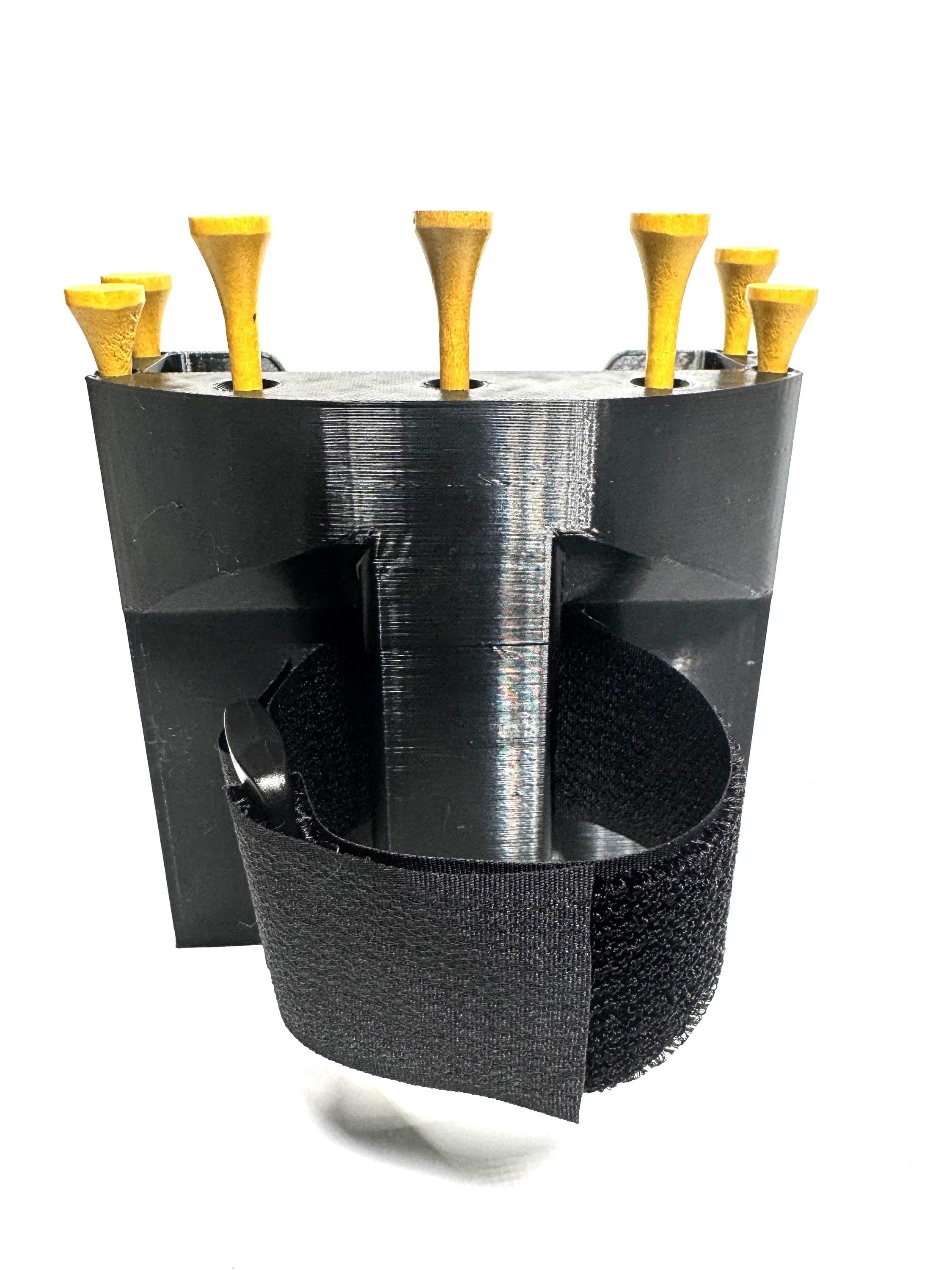 Universal Golf Cart Phone Mount with Built-in Tee Holders – Windshield Upright Clamp