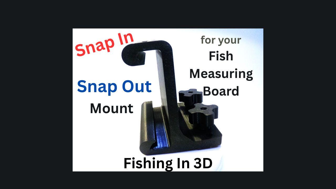Snap In Snap Out Fish Measuring Mount for Kayaks ( See Descriptions )