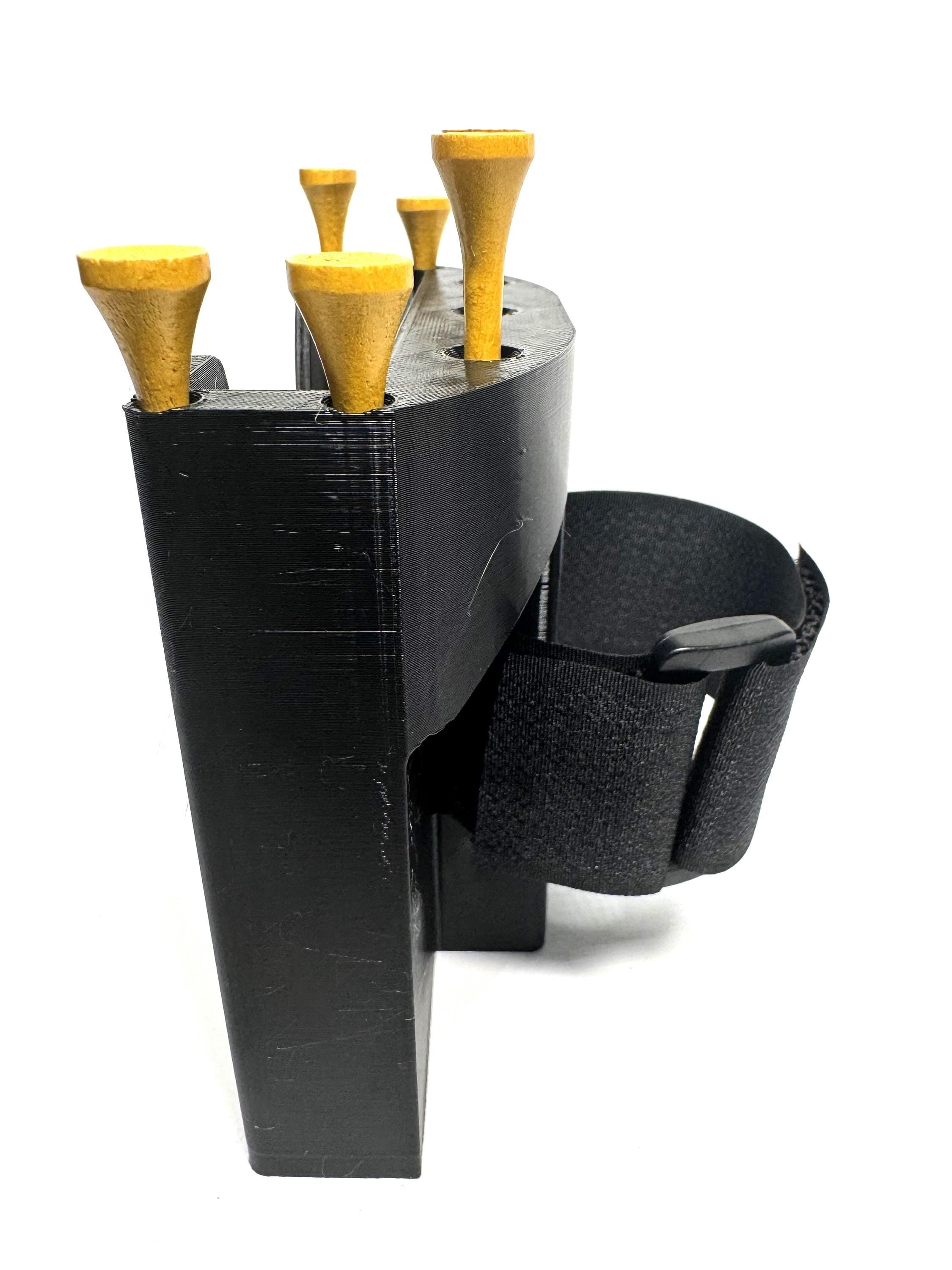 Universal Golf Cart Phone Mount with Built-in Tee Holders – Windshield Upright Clamp