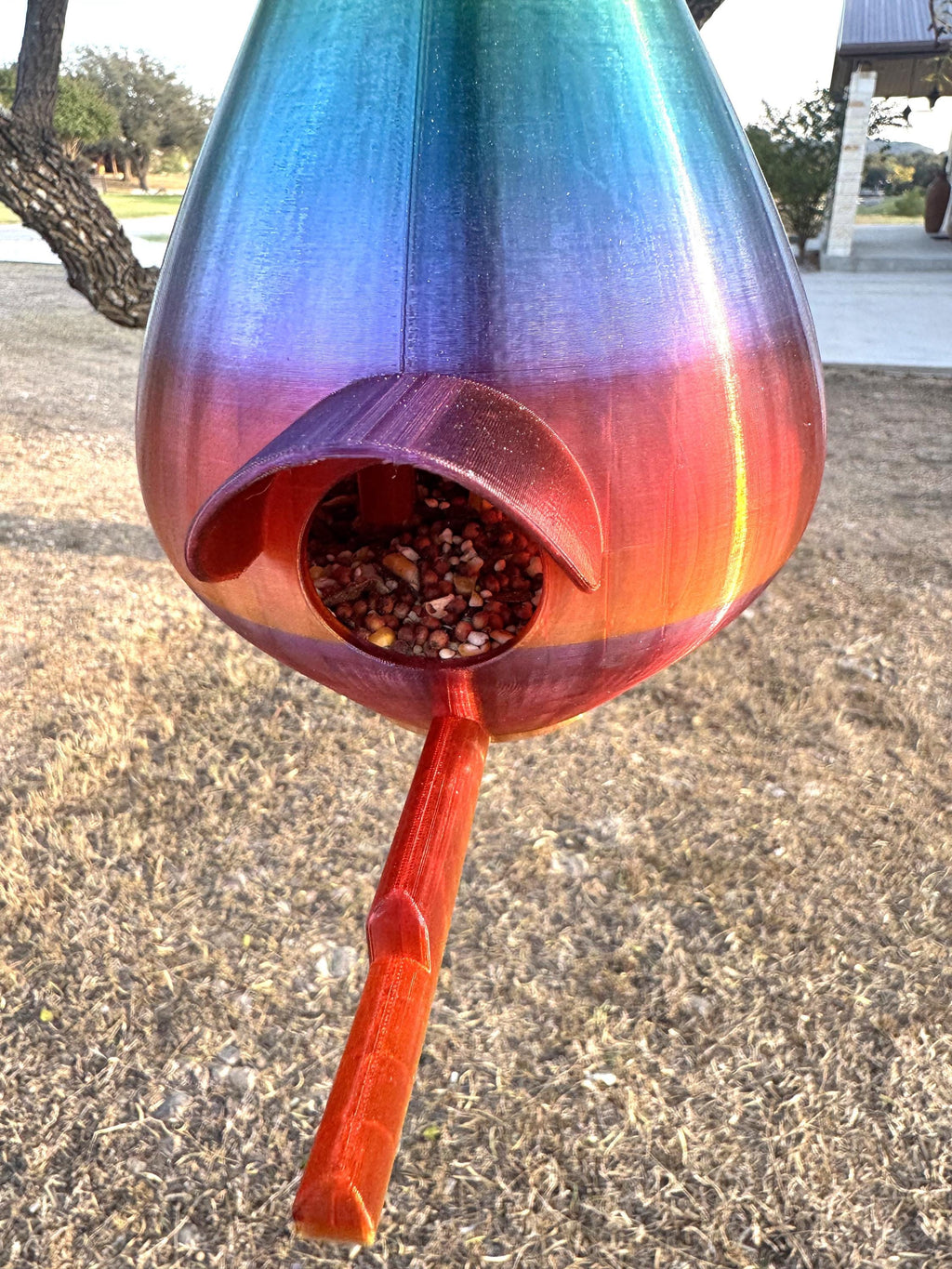 Multicolor 3D Printed Birdhouse Combo – Custom Funnel & Removable Top