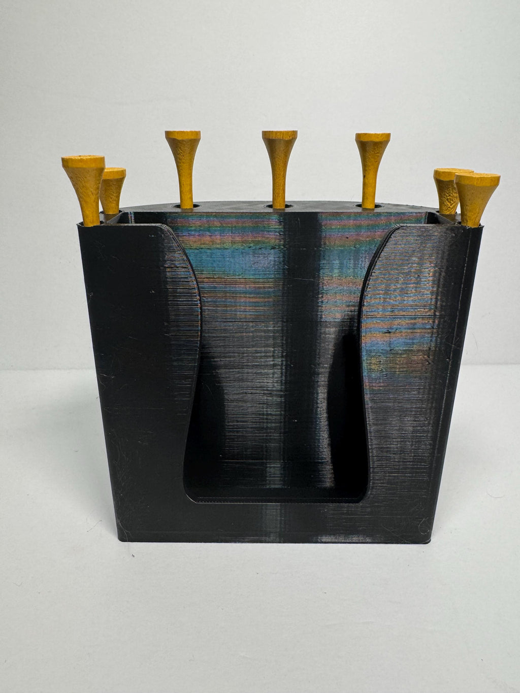 Universal Golf Cart Phone Mount with Built-in Tee Holders – Windshield Upright Clamp