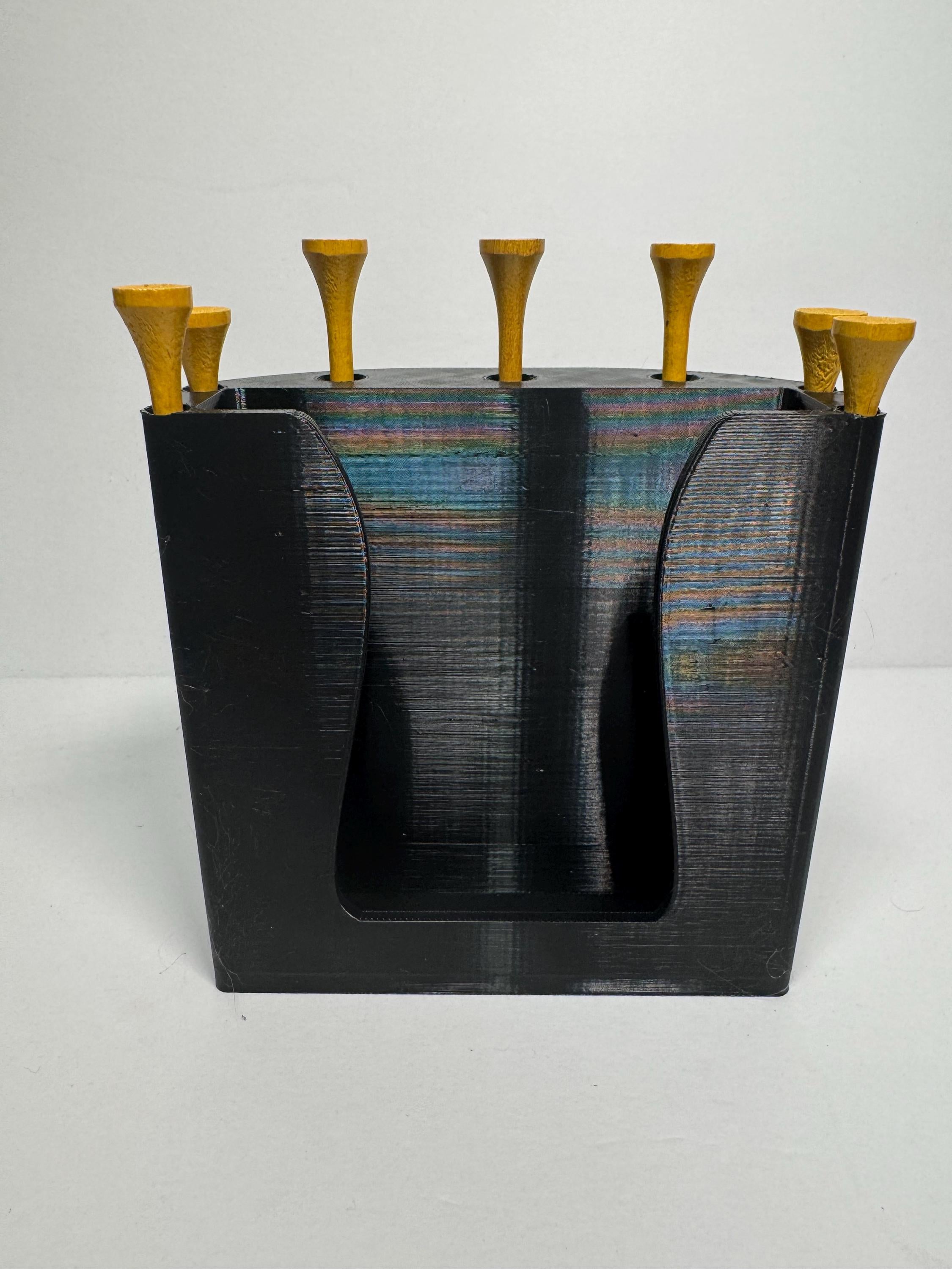 Universal Golf Cart Phone Mount with Built-in Tee Holders – Windshield Upright Clamp